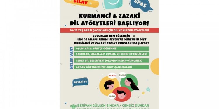 Çocuklar ve yetişkinler için Kürtçe kurslar başlıyor