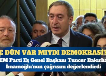 DEM Parti Eş Genel Başkanı Tuncer Bakırhan: İmamoğlu’nun çağrısı siyasal olayları yanlış değerlendiren bir yerde