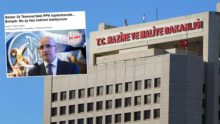 Mehmet Şimşek, ‘Bu ay faiz indirimi bekliyorum’ diye haber yapan iktidar medyasını ‘isim vererek’ yalanladı