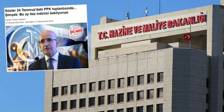 Mehmet Şimşek, ‘Bu ay faiz indirimi bekliyorum’ diye haber yapan iktidar medyasını ‘isim vererek’ yalanladı