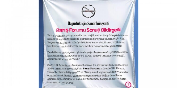 Sanatçılardan 8 başlıklı süreç önerisi