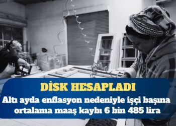 DİSK: Altı ayda enflasyon nedeniyle işçi başına ortalama maaş kaybı 6 bin 485 lira