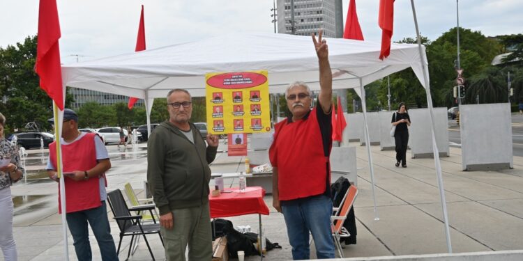 BM önünde ‘kuyu tipi’ cezaevlerine karşı eylem başlatıldı