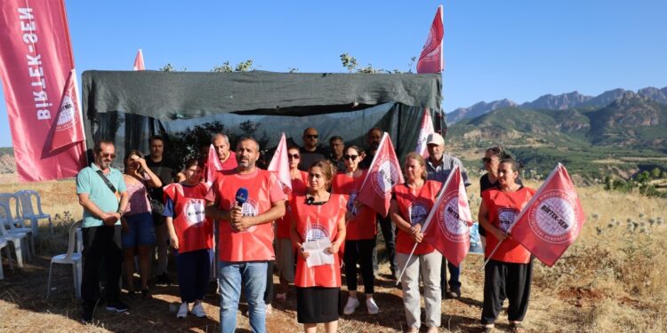 Dêrsim’de işçiler çadır eylemi başlattı