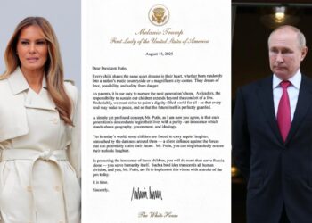 Alaska’da Trump, Putin’e Melania Trump’ın mektubunu verdi: “Sayın Putin, çocukların kahkahalarını geri verebilecek tek kişi sizsiniz”