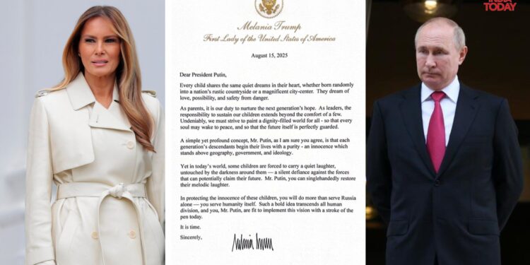 Alaska’da Trump, Putin’e Melania Trump’ın mektubunu verdi: “Sayın Putin, çocukların kahkahalarını geri verebilecek tek kişi sizsiniz”