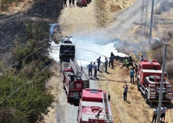 Edirne'de Seyir Halindeki Akaryakıt Tankeri Alev Aldı