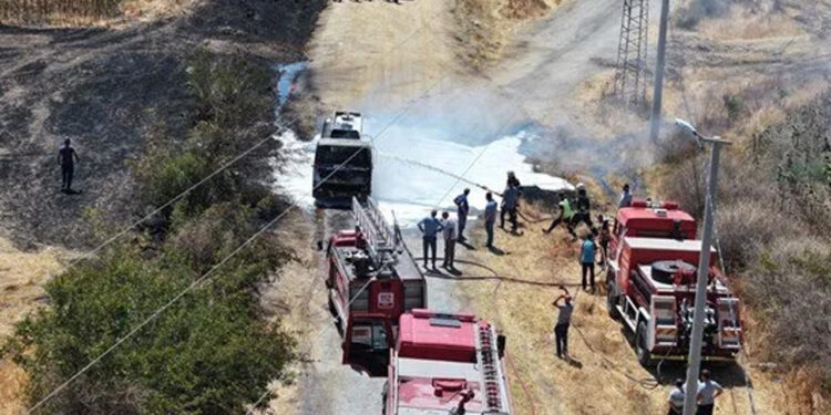 Edirne'de Seyir Halindeki Akaryakıt Tankeri Alev Aldı