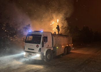 İki ev alevler nedeniyle zarar gördü, bazı yazlıklar önlem olarak boşaltıldı