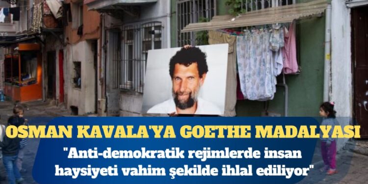 Osman Kavala’ya verilen Goethe Madalyası’nı eşi Profesör Ayşe Buğra aldı