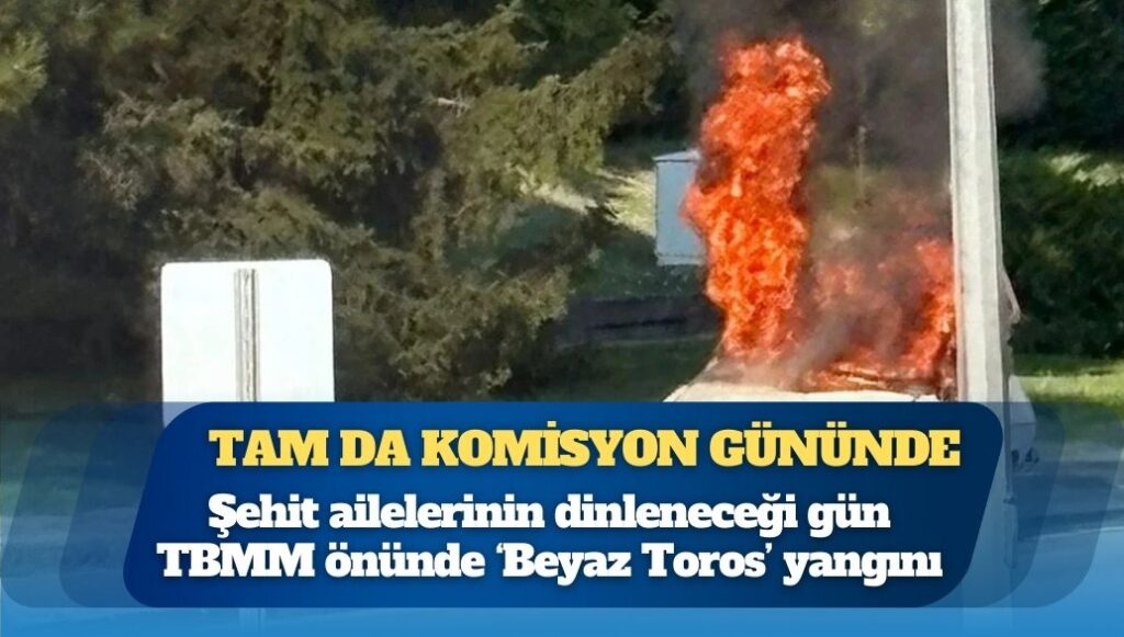 Tam da komisyon gününde: Meclis önünde Beyaz Toros yakma eylemi