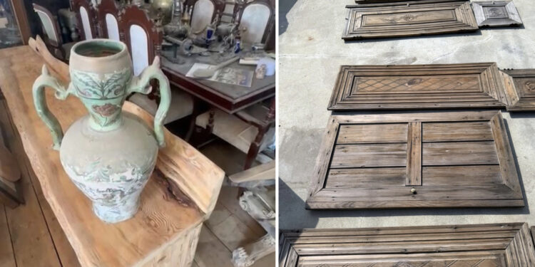 Tarihi eserleri yağmalayıp, mobilya mağazasında satışa çıkardılar!