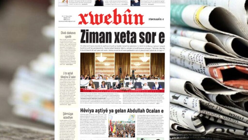 Xwebûn 'Dil kırmızı çizgidir' manşetiyle çıktı