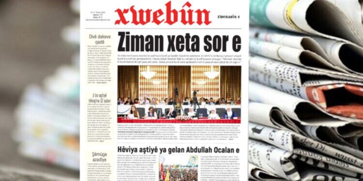Xwebûn 'Dil kırmızı çizgidir' manşetiyle çıktı