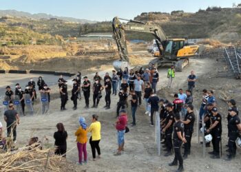 TOKİ inşaatı için mandalina bahçelerine girildi