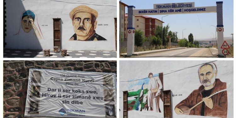Tatos’ta dengbêjler duvara nakşedildi
