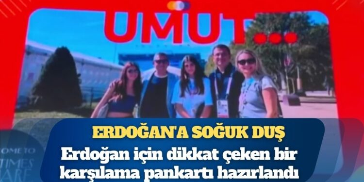 ABD’deki Türk gençlerden Erdoğan’a soğuk duş: Dikkat çeken bir karşılama pankartı hazırlandı