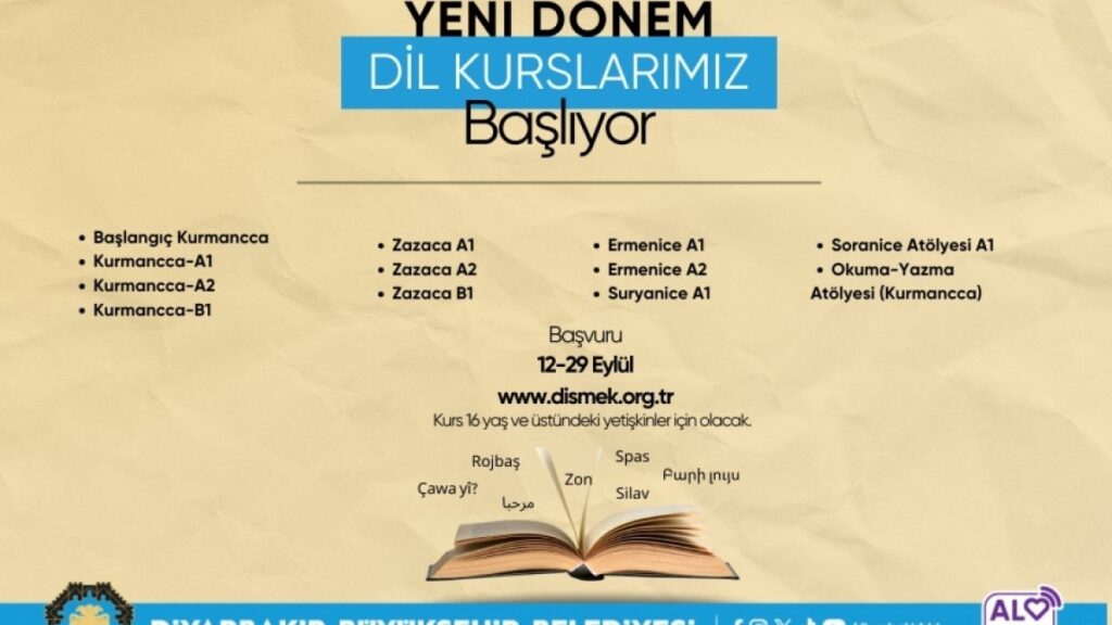 Amed Büyükşehir Belediyesi'nin dil kursu başvuruları başladı