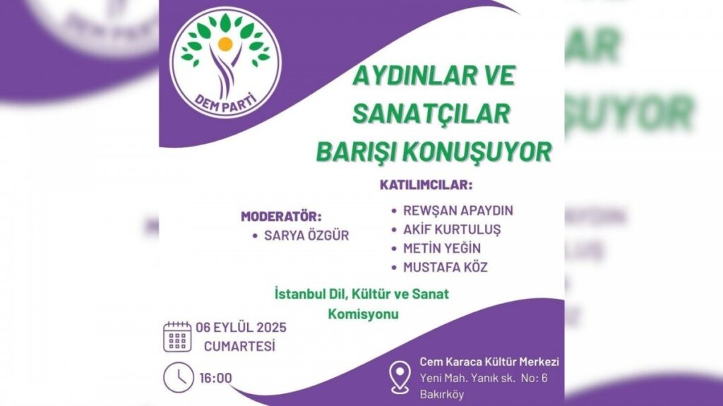 Aydın ve sanatçılar 'barış' panelinde buluşacak