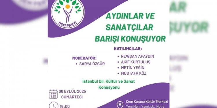 Aydın ve sanatçılar 'barış' panelinde buluşacak