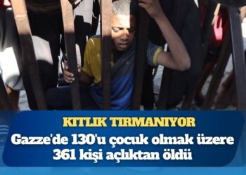 Gazze’de 130’u çocuk olmak üzere 361 kişi açlıktan öldü