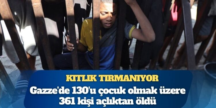 Gazze’de 130’u çocuk olmak üzere 361 kişi açlıktan öldü