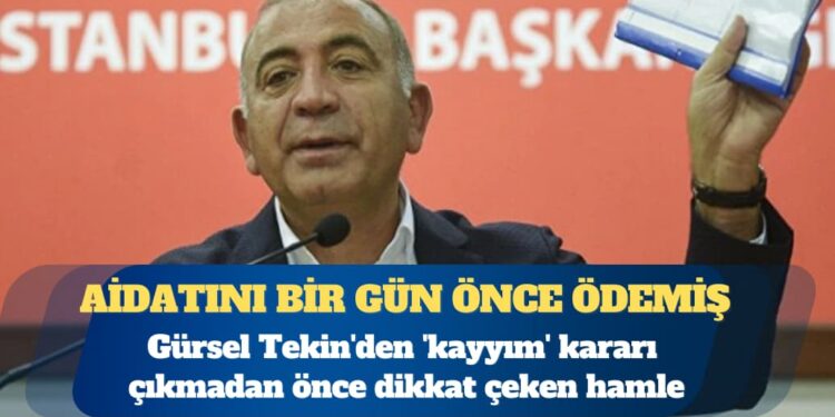 Gürsel Tekin’den ‘kayyım’ kararı çıkmadan önce dikkat çeken hamle