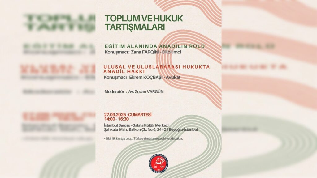 TOHAV 'eğitimde anadil' etkinliği düzenleyecek
