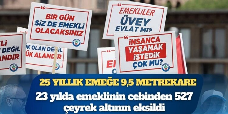 23 yılda emeklinin cebinden 527 çeyrek altının eksildi