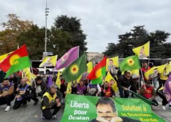 Cenevre’de eylem: Önder Apo özgür olmadan barış gelmez
