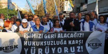 KESK’lilerin yürüyüşü sona erdi: Mücadele sürecek
