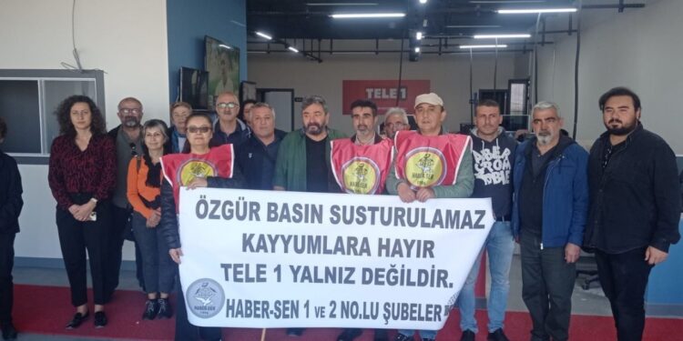Haber-Sen TELE1’e kayyım atanmasını protesto etti