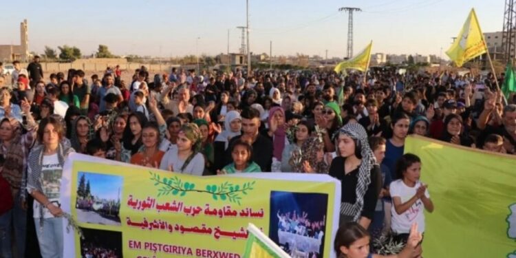 Tebqa’da Şêxmeqsûd ve Eşrefiyê için yürüyüş
