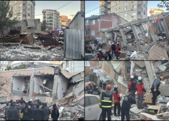 Gebze’de çöken binanın enkazından bir kişi sağ çıkarıldı