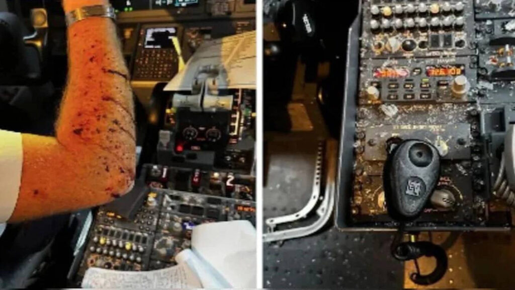 ABD’de Yolcu Uçağına Meteor Çarptı! Kokpit Camı Parçalandı, Pilot Yaralandı