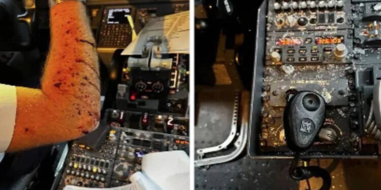 ABD’de Yolcu Uçağına Meteor Çarptı! Kokpit Camı Parçalandı, Pilot Yaralandı