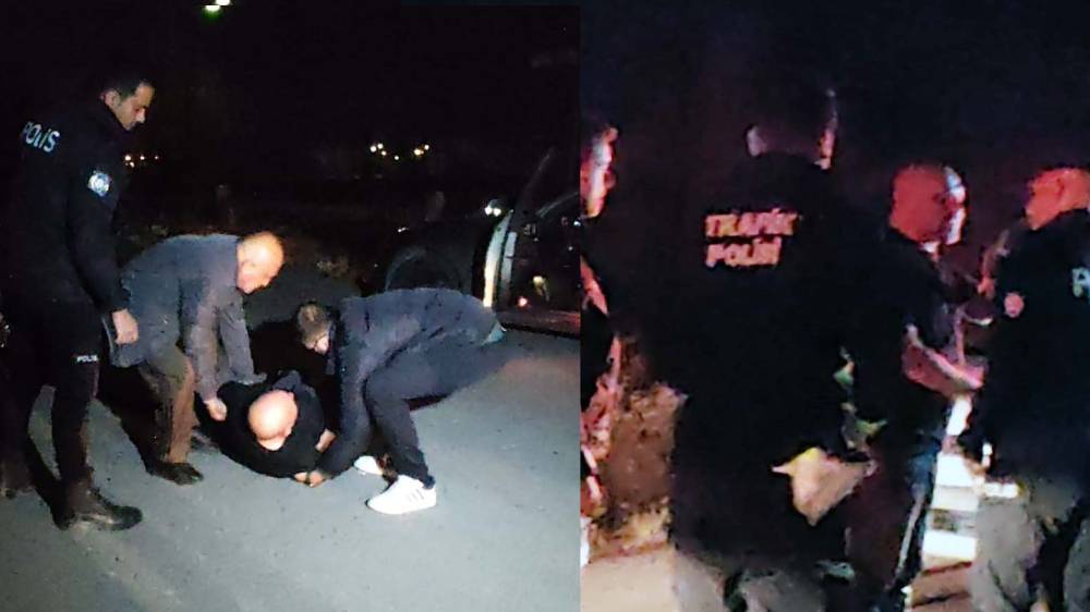 Alkollü sürücü, 'Valiyi arayacağım', yanındaki yolcu ise ‘Babam hakim’ diye polisi tehdit etti: 2 tutuklama