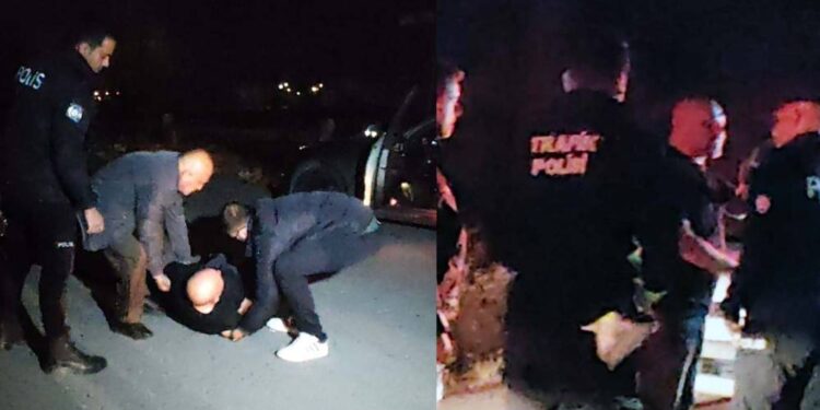 Alkollü sürücü, 'Valiyi arayacağım', yanındaki yolcu ise ‘Babam hakim’ diye polisi tehdit etti: 2 tutuklama