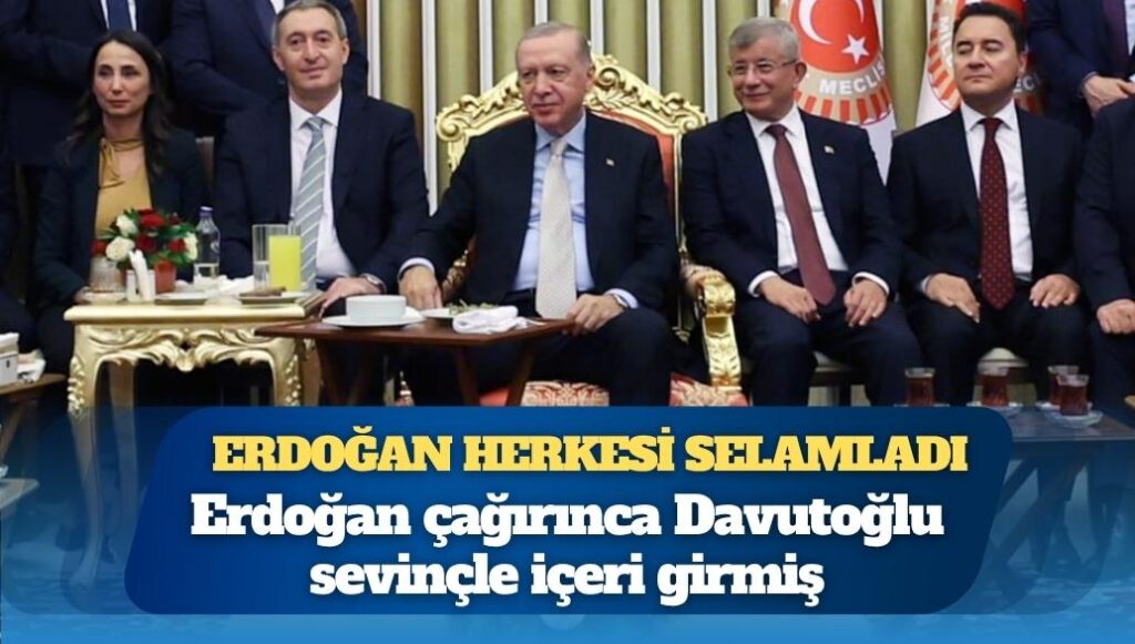 Erdoğan çağırınca Davutoğlu sevinçle içeri girmiş