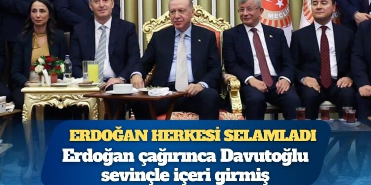 Erdoğan çağırınca Davutoğlu sevinçle içeri girmiş
