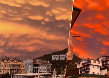 Fethiye'de Görsel Şölen! Gökyüzüne Bakan Telefonuna Sarıldı