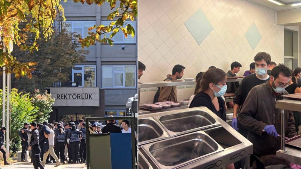 Hacettepe'de yemekhane ve 11. Yargı Paketi taslağı protestosu: Gözaltılar var