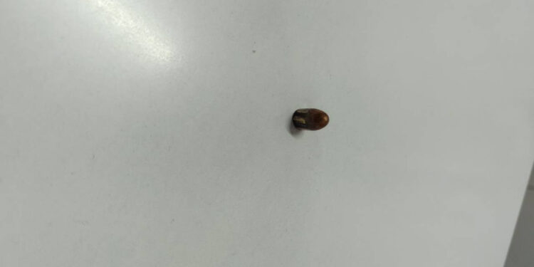 İş Yerine Yorgun Mermi İsabet Etti