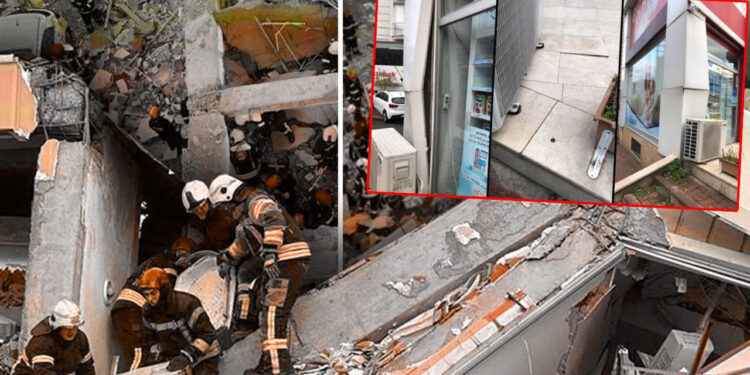 Kocaeli Gebze'deki Binanın Çökme Anı Ortaya Çıktı