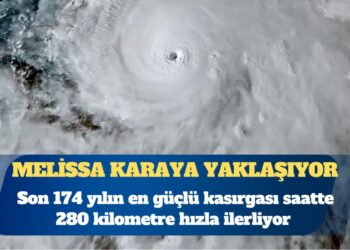 Melissa karaya yaklaşıyor: Son 174 yılın en güçlü kasırgası 280 kilometre hızla ilerliyor