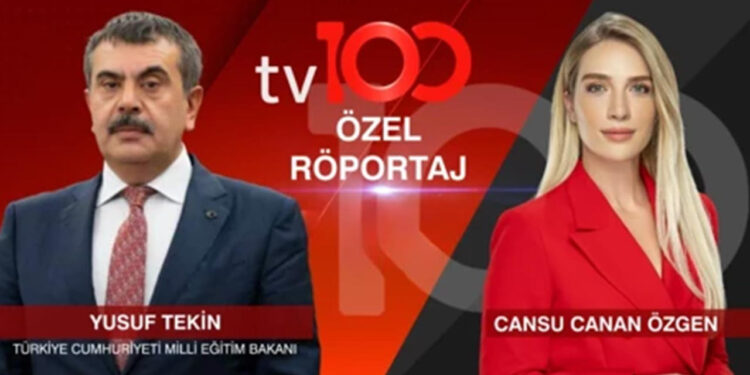 Milli Eğitim Bakanı Yusuf Tekin, tv100'de Merak Edilen Soruları Yanıtlayacak