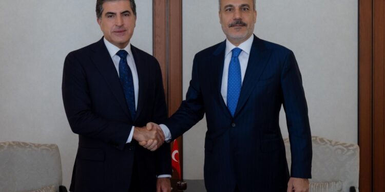 Neçirvan Barzani Fidan’la görüştü