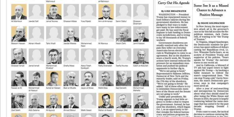 New York Times’tan “aranıyor” ilanı gibi kapak: Esad’ın suç ortakları nasıl ortadan kayboldu?