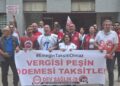 İşçilerden ücretlerinin taksitle ödenmesine tepki