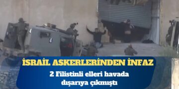 İsrail askerleri, ellerini havaya kaldırarak dışarıya çıkan 2 Filistinliyi infaz etti